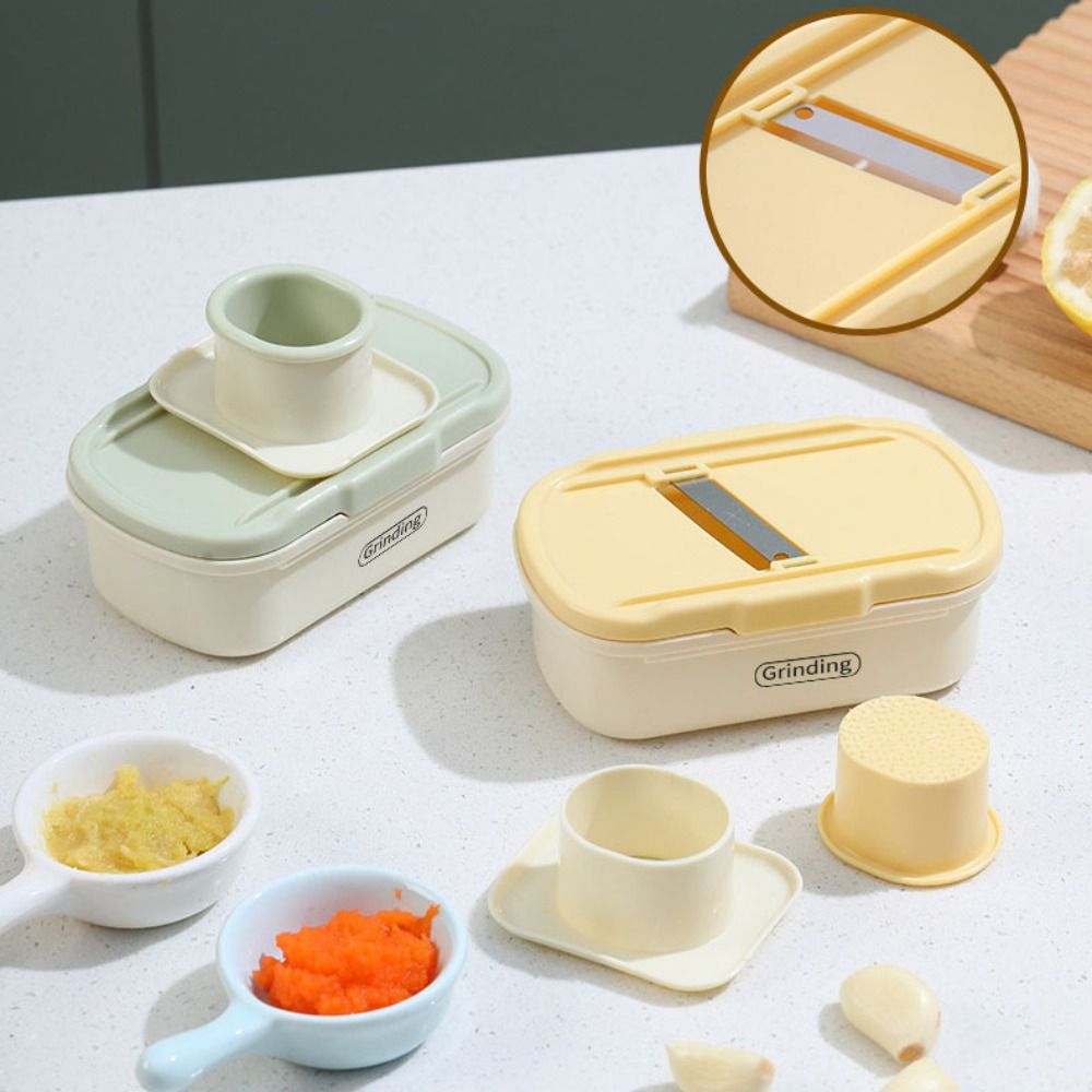 Baby Food Grater - Manual Garlic Grinder 2 in 1