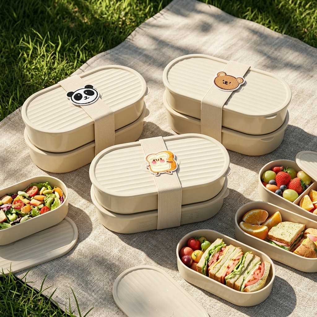Baby Food Fruits - 2Pcs/Set Cartoon Kids Bento Box With