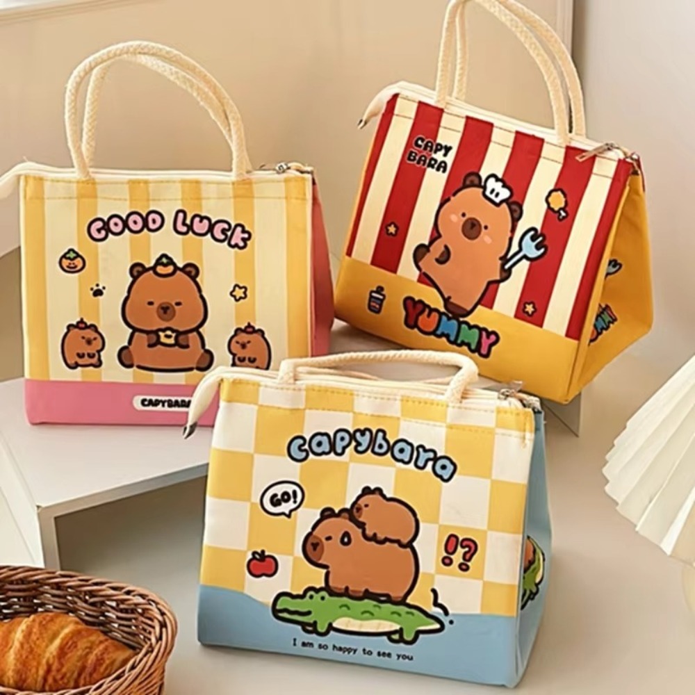 Baby Food Zip Lock Bag - Kawaii Capybara Thermal Lunch Bag Insulated