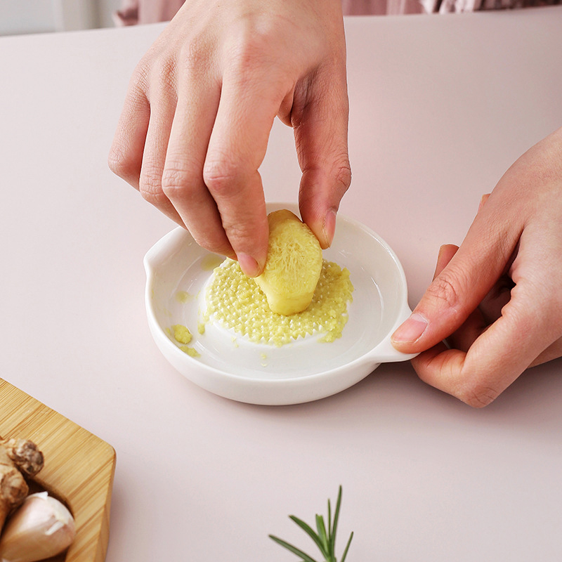 Baby Food Grater - White Simple Style Ceramic Ginger Grater