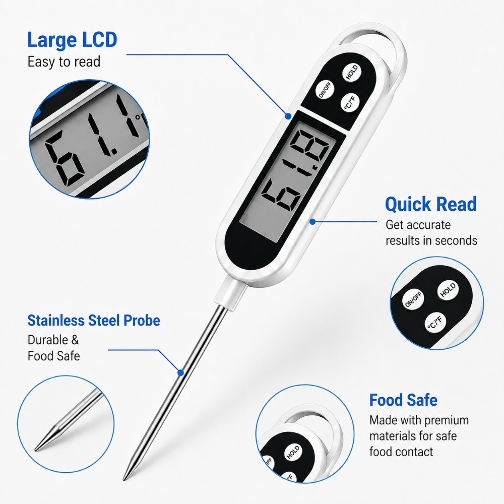 Digital Probe Thermometer Wide - Baby Food With Meat recension och pris