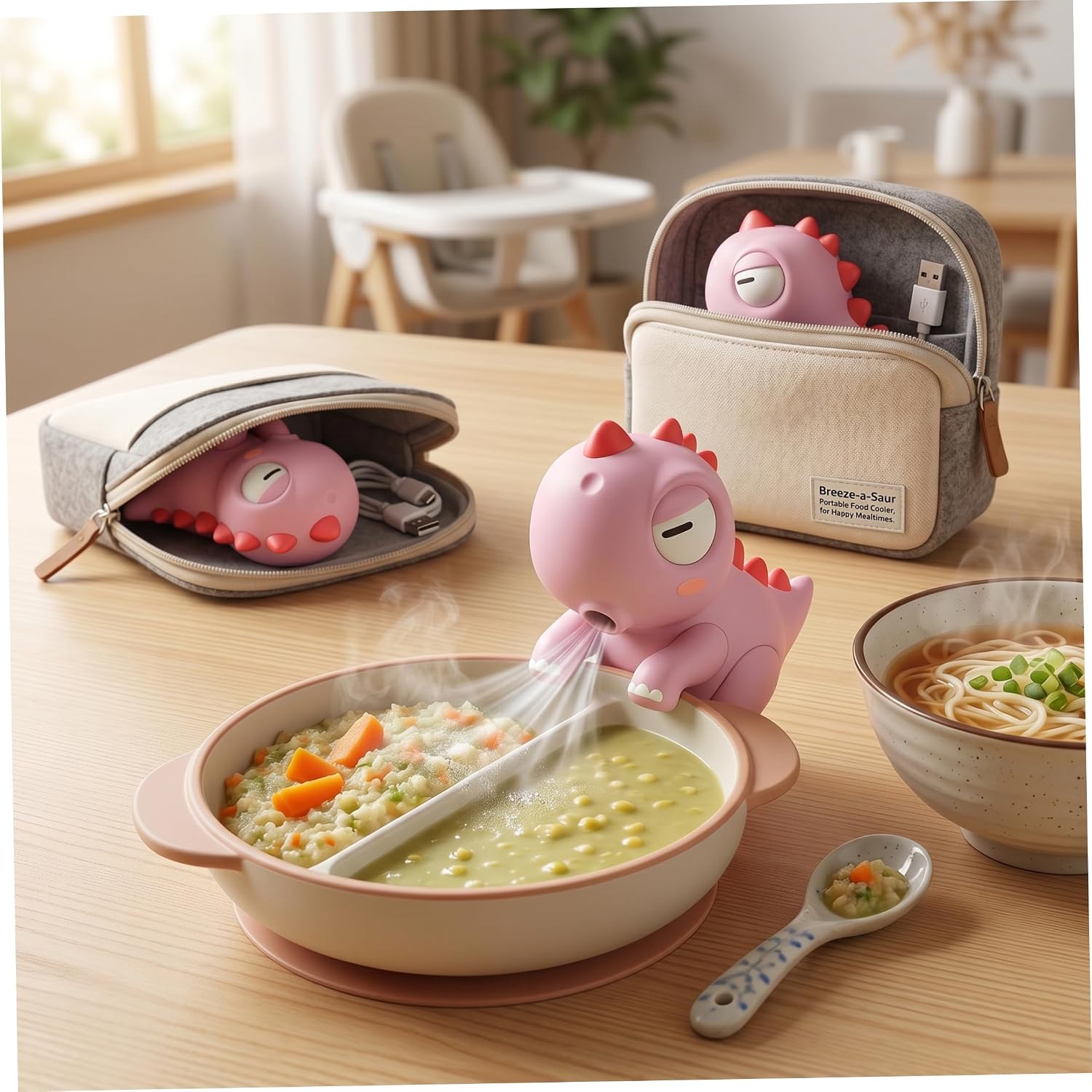 Cute Elephant Mini Fan Baby Fe - Baby Food Bowl recension och pris