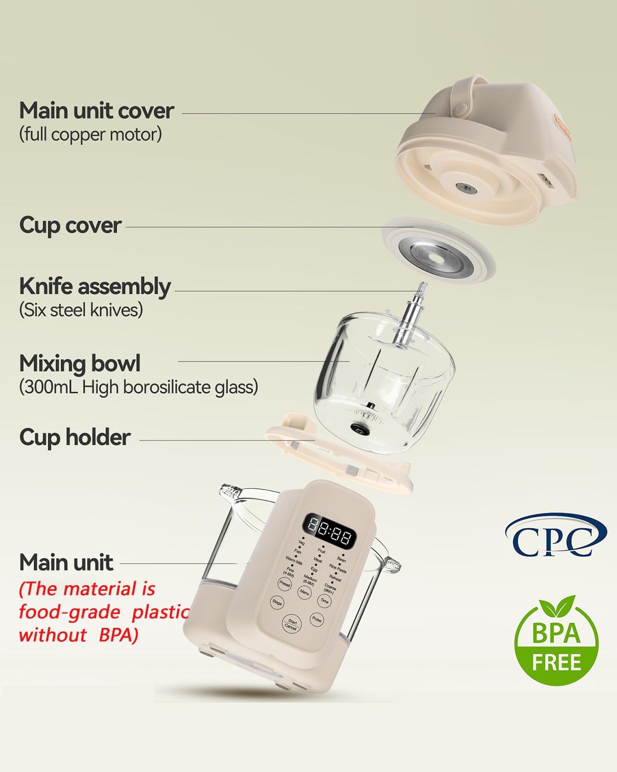 9 in 1 Baby Food Maker,Auto Gl - Baby Food Blender And Steamer recension och pris
