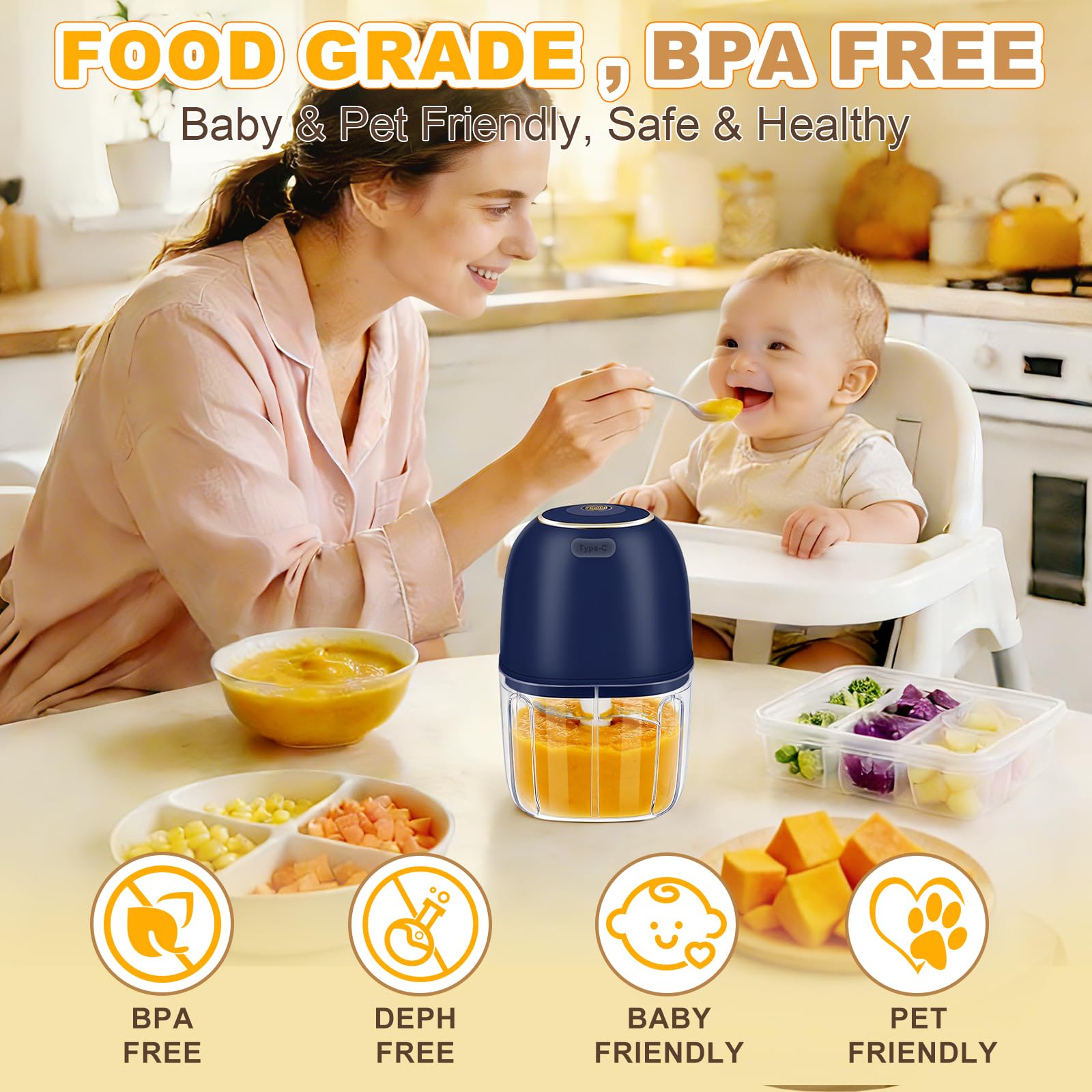 Electric Garlic Chopper, Cordl - Baby Food With Meat recension och pris