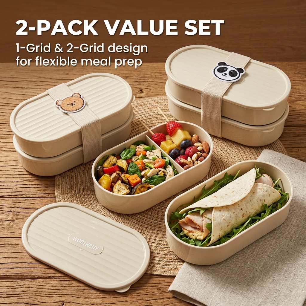 2Pcs/Set Cartoon Kids Bento Bo - Baby Food Fruits recension och pris