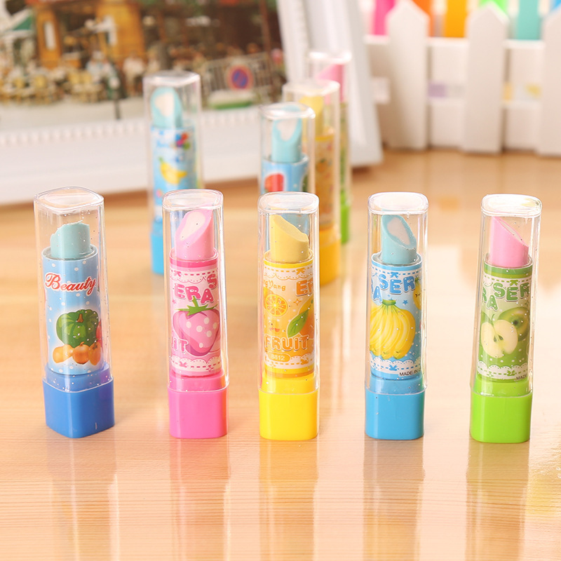 10Pcs Cartoon Fruit Lipstick S - Baby Food Fruits recension och pris