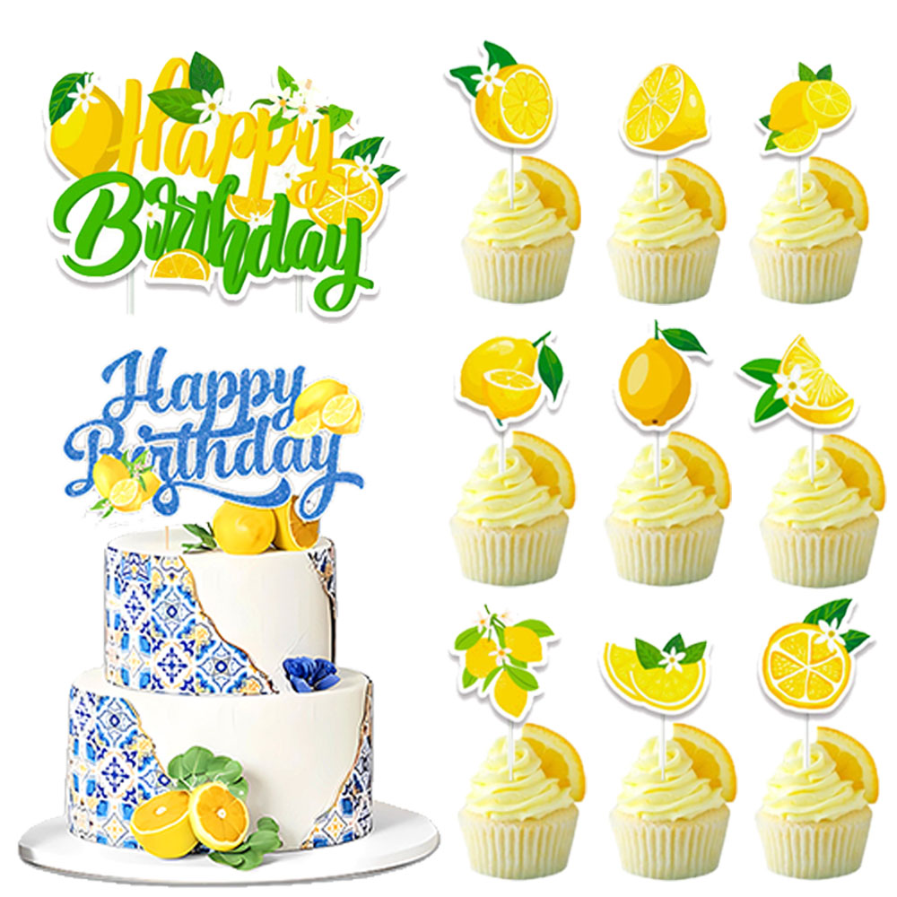 Lemon Cupcake Toppers Summer C - Baby Food Fruits recension och pris