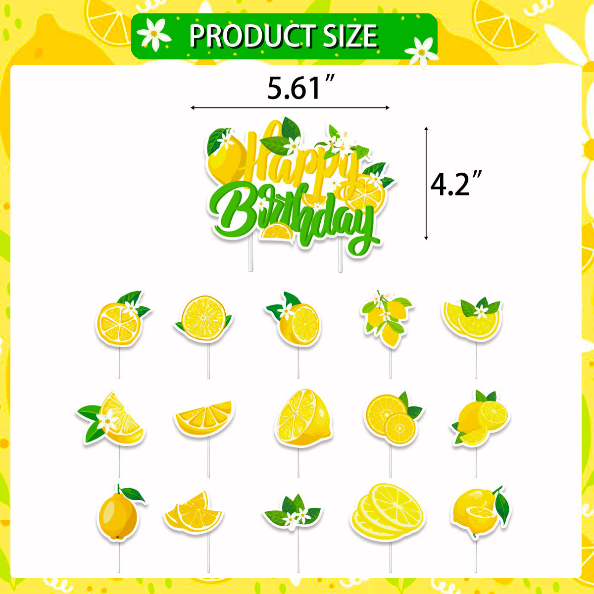 Lemon Cupcake Toppers Summer C - Baby Food Fruits recension och pris