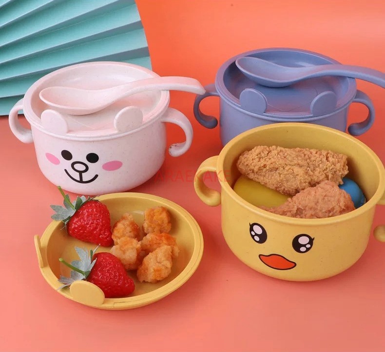 Children's Gift Wheat Straw Ca - Baby Food Bowl recension och pris