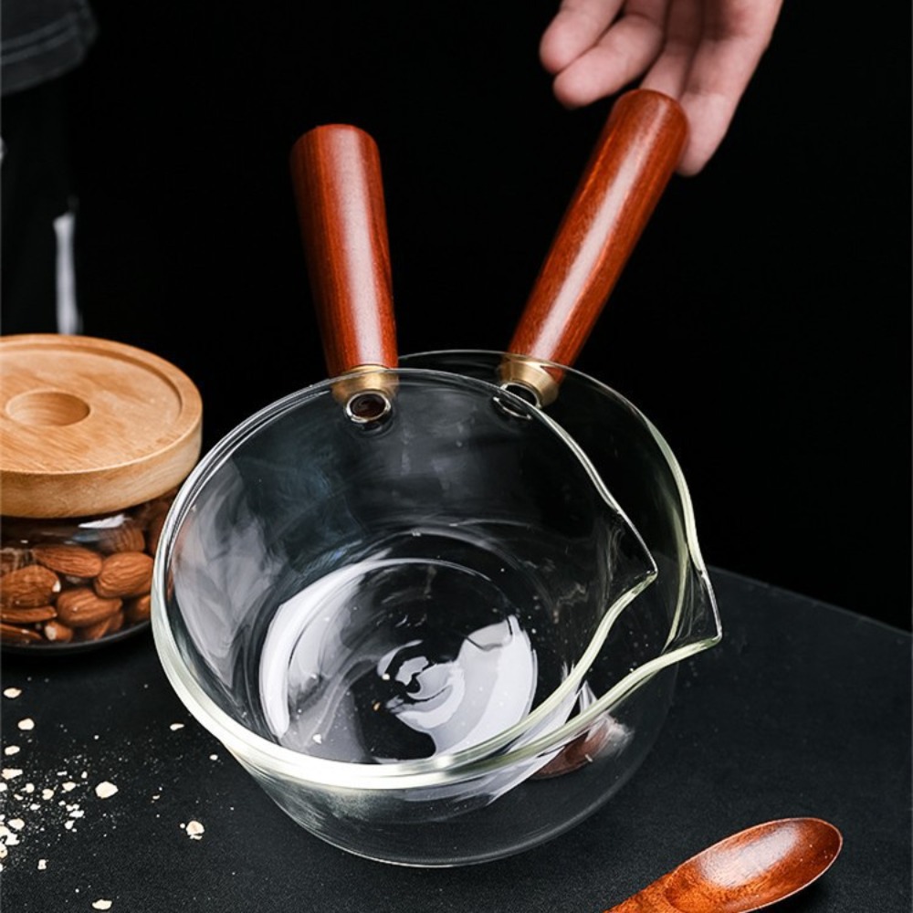 Salad Bowl Wood Handle Glass M - Baby Food Bowl recension och pris